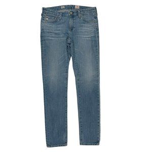 AG Adriano Goldschmied The Stilt Cigarette Leg Light Jeans Size 28R Inseam 30.5"